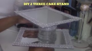 DOLLAR TREE DIY MIROWED CAKE STAND [upl. by Dierolf]