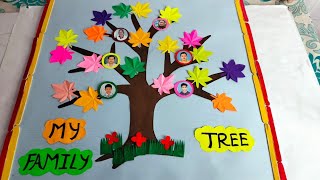 Family tree School ProjectHow to make your own simple family treeHow to draw family treeDIY Famil [upl. by Nyleek]