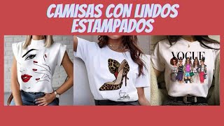 CAMISAS DE DAMA CON LINDOS ESTAMPADOS😍LADIES SHIRTS WITH CUTE PRINT [upl. by Agnew]