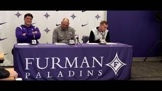 Furman Paladins Football Press Conference 1127 furmanjoust football furman socon [upl. by Hwang]