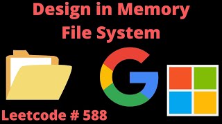 DESIGN INMEMORY FILE SYSTEM  LEETCODE  588  PYTHON SOLUTION [upl. by Hebert]