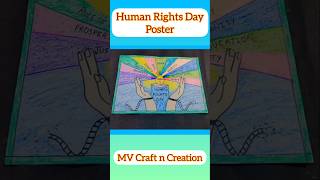 Human Rights Day Poster shorts youtubeshorts viralvideo trending drawing art humanrights diy [upl. by Steck93]