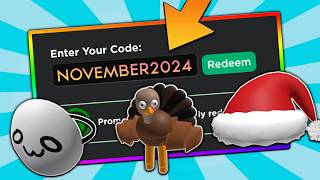 7 NEW CODES ALL NOVEMBER 2024 Roblox Promo Codes For ROBLOX FREE Items 2024 UPDATED [upl. by Anilat]