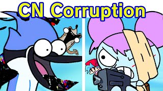 Friday Night Funkin Cartoon Corruption DEMO  VS Mordecai amp Rigby Come Learn With Pibby x FNF Mod [upl. by Artamas]