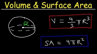 Volume and Surface Area of a Sphere Formula Examples Word Problems Geometry [upl. by Cohl945]