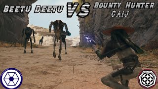 Beetu Deetu VS Caij Bounty Hunter  Star Wars Jedi Survivor NPC Arena Battles [upl. by Ltney]