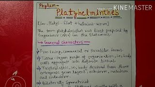 Phylum platyhelminthes characters and classification explain [upl. by Ydnerb670]