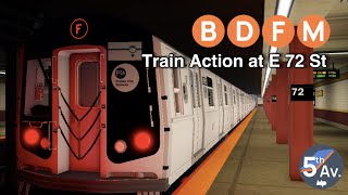 PTA Subway  BDFM Train Action at E 72 St March 28 2024 [upl. by Nhguahs]