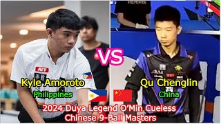 Kyle Amoroto VS Qu Chenglin  2024 Duya Legend O’Min Cueless Chinese 9Ball Masters [upl. by Lezned]