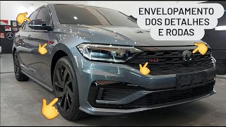 😵Envelopamento de rodas Jetta GLI😎confira 19 981418915 traga seu veículo e escolha a cor [upl. by Lancaster474]