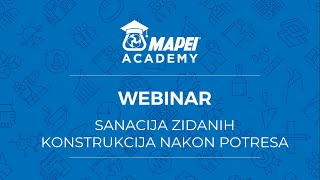 Sanacija zidanih konstrukcija nakon potresa  Mapei webinar [upl. by Akerahs]