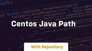 centos java path [upl. by Onimixam98]