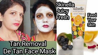 De Tan Face Mask  Tan Removal Face Mask  Skinella Juicy Fresh De Tan Mask skincare laxmiaman [upl. by Oznole]