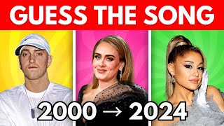 Guess the Song 🎤🎶  Most Popular Songs 20002024  Music Quiz [upl. by Ubald]