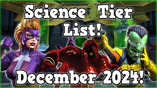 Science Tier List December 2024  Marvel Contest of Champions [upl. by Lashonda215]