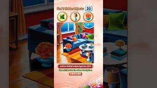 Find 3 Hidden Objects in The Living Room  Hidden Object Game hiddenobjectgames shorts find [upl. by Trebeh]