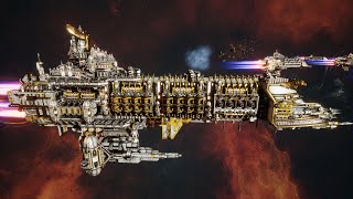 Imperial Navy vs Tyranids  4K Quality  Battlefleet Gothic Armada 2 [upl. by Matt]