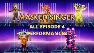 ALL EPISODE 4 PERFORMANCES  The Masked Singer UK Ep4 [upl. by Morgun]