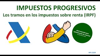 Impuestos progresivos los tramos en los impuestos sobre la renta IRPF [upl. by Leinahtan]