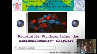 Cours Chapitre 1 Physique des Semiconducteurs Master PNOMER M1 S2 [upl. by Graner]