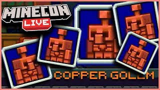 Minecraft COPPER GOLEM REVEAL Minecraft Live 2021 Mob Vote Shorts [upl. by Huan]