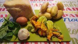 Ricetta fiori di zucca ripieni di patate grana e aromi [upl. by Naxela674]