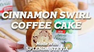 Cinnamon Swirl Coffee Cake  Made with Splenda Stevia [upl. by Jak]