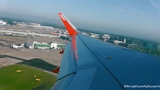 easyJet Airbus A320 Sharklets GEZWJ  Manchester to Amsterdam Schiphol Full Flight [upl. by Frohman]