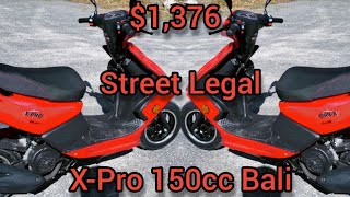 UnboxingTest Ride My Very First Street Legal Moped Scooter 2020 XPro 150cc Bali From Amazon 1376 [upl. by Sanjiv848]