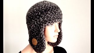 Tutorial How to Crochet an Earflap Winter Beanie [upl. by Nale]