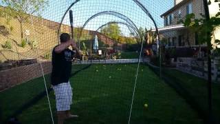 Backyard batting cage [upl. by Airahs339]