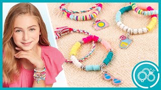 How To Create Heishi Bead Charm Bracelets with Summer Vibes Heishi Bead Set [upl. by Ecertal]