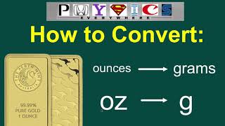 EASY How to Convert OUNCES to GRAMS Ounce to Gram Conversion ozg [upl. by Eellehs]