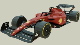 Ferrari F175 Car in Blender  3D Modelling Timelapse [upl. by Adnerak]