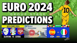 EURO 2024 PREDICTIONS Slovenia vs Serbia Denmark vs England Spain vs Italy ⚽ [upl. by Yedoc]