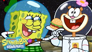 SpongeBob Flies to the Moon 🌕 w Sandy  quotGoons on the Moonquot Full Scene  SpongeBob [upl. by Oizirbaf]