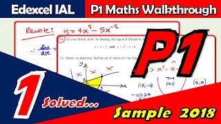 P1 Edexcel Sample 2018  Question 1 Walkthrough  Differentiation amp Integration IAL Maths WMA11 [upl. by Corissa]