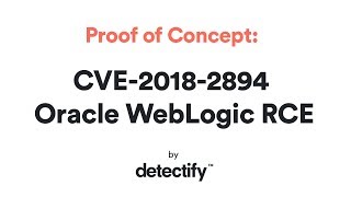 Proof of Concept CVE20182894 Oracle WebLogic RCE [upl. by Akerehs]