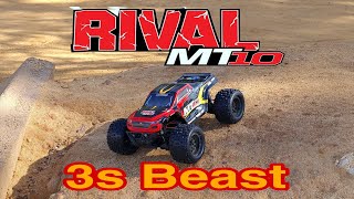 Team Associated Rival Mt10 first run after diff tune [upl. by Neisa323]