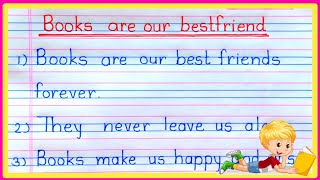 10 lines on books are our best friend  Paragraph on books our best friends  easy 10 line essay [upl. by Cade]