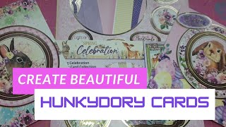 Create simple beautiful cards using Hunkydory kits [upl. by Alema]