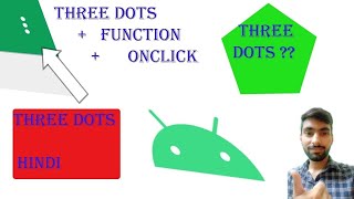 Three Dots 🔥 In Android Studio  How To Create Three Dots Menu Android  Three Dots Using Java [upl. by Haye]