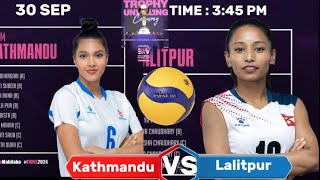 Everest Womans Volleyball League 30 Sep 2024 Kathmandu Spiker Vs Lalitpur Queen  Usha Vs Salina😍 [upl. by Oirram]