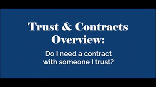 Contract Essentials Don’t Rely on Trust [upl. by Llerej318]