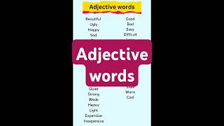 Adjective words basic english english [upl. by Krilov]