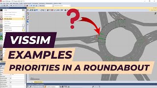 Vissim Tutorial  Priority rules in a roundabout [upl. by Auerbach]