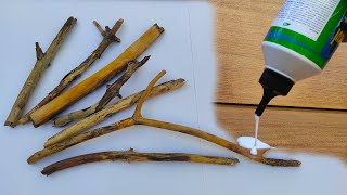 Discover the Secret to Easy DIY Home Decor with Glue Water and Dry Branches [upl. by Mide]