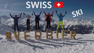 Amazing Swiss Alps Verbier Village ski and snowboard video clip [upl. by Kamal]