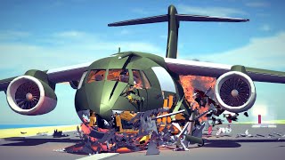 Emergency Landings 44 How survivable are they Besiege [upl. by Alliuqat80]