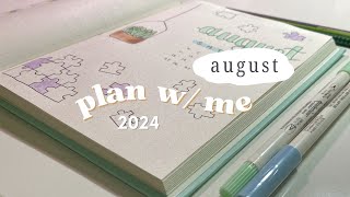 august 2024 bullet journal monthly setup  chat [upl. by Burnley]